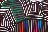 Kuna Indian Folk Art Mola Blouse Panel from San Blas Islands Panama. Hand stitched Abstract Applique: Animal Motif 17.5" x 12.5" (21C)