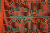 1980's Kuna Indian Folk Art Mola Blouse Panel from San Blas Islands, Panama. Hand stitched Reverse Applique:  Traditional Panama Eagle 16.5" x 13" (27A)