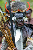 EXTREMELY RARE YALI TRIBE (CANNIBAL) “BIG MAN” MIKAK TRIDACNA GIGAS NECKLACE WITH WOVEN BARK HAND-TWISTED TWINE, VALUABLE CURRENCY, HIGHLANDS, CENTRAL IRIAN JAYA, WEST NEW GUINEA, MID-20th CENTURY, CIRCA 1960’S, PRIVATE COLLECTION