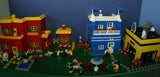 LEGO SPACE INSECTOIDS VS MARTIAL ARTS "BOAT PEOPLE" TEAM: 10 MINIFIGURES: 5 INSECTOIDS, 2 DROIDS, 3 MARTIAL ART & KARATE MFS ON ARMORED BOAT (127 PIECES) KIT ITEM 47