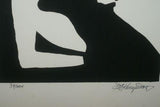 1970 Choice of Hand Signed & Numbered Serigraph Art Panels limited Edition of 200 Authentic pieces by Artist Dino Konopiso  Modern Op Art BLACK & WHITE PROFILE SILHOUETTES Stunning Optical Illusion Effect. Unique Decorator Designer Collector Artwork