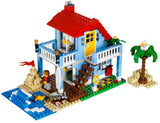 NOW RARE RETIRED LEGO CREATOR DREAM BEACH HOUSE 7346, 3 BUILDS INTO 1= CAN BE SEASIDE VILLA, BEACH HUT OR APARTMENTS SINCE THESE BUILDING BLOCKS  ALLOW MODIFICATIONS, SURFER MINIFIGURE, BOX AND INSTRUCTIONS INCLUDED (415 PIECES)  AGE 6-12, YEAR 2012