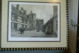 Felix Benoist: PARIS IN ITS SPLENDOR 1861 ORIGINAL ARCHITECTURE ANTIQUE FOLIO CHROMO LITHOGRAPH 19th CENTURY: HOTEL ET MUSEE DE CLUNY DOUBLE MATTED & FRAMED WALL DECOR HAND PAINTED FRAME SIGNED