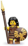 BRAND NEW, RARE RETIRED LEGO COLLECTIBLE MINIFIGURE 71001: WARRIOR WOMAN WITH SHIELD, LANCE & BLACK BASE  (Serie 10) 71001, RELEASED IN 2013. 7 PIECES