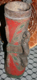 SOLD OUT: Rare Wood Polychrome Kundu Tribal Hourglass Drum, One of a Kind Hand Carved Hand Painted with Natural Pigments Percussion Instrument, collected in the 1990’s in the Lower Ramu River region, Papua New Guinea. 42A1