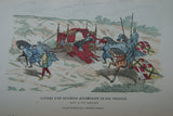 SOLD ANTIQUE RARE FRENCH BOOK 112 COLORED ENGRAVINGS LITHOGRAPHS (11” x 7 ½”) + 1 MAP (24” X 20”) FROM 1880 (19th Century) from “Costumes De Paris a Travers Les Siecles” HUMOROUS SIGNED PLATES FRANCE WAYS OF LIFE,  STYLES, PROFESSIONS, VEHICLES