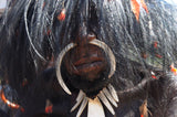 EXTREMELY RARE YALI TRIBE (CANNIBAL) “BIG MAN” MIKAK TRIDACNA GIGAS NECKLACE WITH WOVEN BARK HAND-TWISTED TWINE, VALUABLE CURRENCY, HIGHLANDS, CENTRAL IRIAN JAYA, WEST NEW GUINEA, MID-20th CENTURY, CIRCA 1960’S, PRIVATE COLLECTION