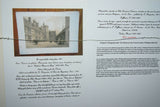 Felix Benoist: PARIS IN ITS SPLENDOR 1861 ORIGINAL ARCHITECTURE ANTIQUE FOLIO CHROMO LITHOGRAPH 19th CENTURY: HOTEL ET MUSEE DE CLUNY DOUBLE MATTED & FRAMED WALL DECOR HAND PAINTED FRAME SIGNED