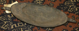 Old Unique Sing-Sing Festival Ceremonial Hand Carved Wood Bowl, Large Platter to serve Betel, Lime, Sago & Grub during Initiations, Rites of passage, Wars victories, Weddings, 28" Long, Ramu River, Papua New Guinea. Item 60A3. Mid to Late 20th C.