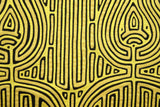 Kuna Indian Abstract Art Mola, hand-stitched blouse panel from San Blas Islands, Panama. Traditional Geometric Pattern 17" x 13.25" (62A)