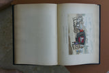 SOLD ANTIQUE RARE FRENCH BOOK 112 COLORED ENGRAVINGS LITHOGRAPHS (11” x 7 ½”) + 1 MAP (24” X 20”) FROM 1880 (19th Century) from “Costumes De Paris a Travers Les Siecles” HUMOROUS SIGNED PLATES FRANCE WAYS OF LIFE,  STYLES, PROFESSIONS, VEHICLES