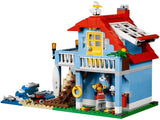 NOW RARE RETIRED LEGO CREATOR DREAM BEACH HOUSE 7346, 3 BUILDS INTO 1= CAN BE SEASIDE VILLA, BEACH HUT OR APARTMENTS SINCE THESE BUILDING BLOCKS  ALLOW MODIFICATIONS, SURFER MINIFIGURE, BOX AND INSTRUCTIONS INCLUDED (415 PIECES)  AGE 6-12, YEAR 2012