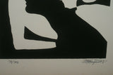 1970 Choice of Hand Signed & Numbered Serigraph Art Panels limited Edition of 200 Authentic pieces by Artist Dino Konopiso  Modern Op Art BLACK & WHITE PROFILE SILHOUETTES Stunning Optical Illusion Effect. Unique Decorator Designer Collector Artwork