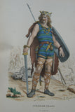 SOLD ANTIQUE RARE FRENCH BOOK 112 COLORED ENGRAVINGS LITHOGRAPHS (11” x 7 ½”) + 1 MAP (24” X 20”) FROM 1880 (19th Century) from “Costumes De Paris a Travers Les Siecles” HUMOROUS SIGNED PLATES FRANCE WAYS OF LIFE,  STYLES, PROFESSIONS, VEHICLES