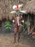 Rare Body Art : Dani “Big Man” Pectoral Trophy, Bride Price, Currency, Feud Payment, Highly Collectible: Ammonite, Boar Tusks, Cassowary, Seed beads, Bark Twine etc… Custom framed, 28” x 24 ½”, Collected in the late 1900’s. Museum Quality, New Guinea.