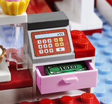 NOW RARE RETIRED LEGO Friends Kit 3061 City Park Café Complete with 2 Minifigures & Many Accessories, Cash Register, Money, Pots & Pans, Outdoors Dining, Instructions’ Booklets, box, built once. Year 2012 (222 Pieces)