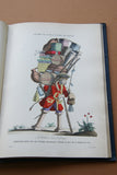 SOLD ANTIQUE RARE FRENCH BOOK 112 COLORED ENGRAVINGS LITHOGRAPHS (11” x 7 ½”) + 1 MAP (24” X 20”) FROM 1880 (19th Century) from “Costumes De Paris a Travers Les Siecles” HUMOROUS SIGNED PLATES FRANCE WAYS OF LIFE,  STYLES, PROFESSIONS, VEHICLES