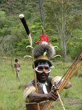EXTREMELY RARE YALI TRIBE (CANNIBAL) “BIG MAN” MIKAK TRIDACNA GIGAS NECKLACE WITH WOVEN BARK HAND-TWISTED TWINE, VALUABLE CURRENCY, HIGHLANDS, CENTRAL IRIAN JAYA, WEST NEW GUINEA, MID-20th CENTURY, CIRCA 1960’S, PRIVATE COLLECTION