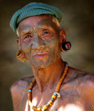 Unique Vintage Hand Crafted Ethnic Amber & Older Glass Trade Beads Necklace, Orang Ulu, Iban & Dayak tribal wear, also Local Currency, Borneo: NECK33 + 1 Flapper Coconut necklace
