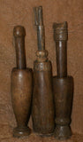CHOICE BETWEEN 3 RARE ANTIQUE MELANESIA MASSIM TROBRIAND ISLAND BETEL LIME POUNDER WITH PESTLE SET, GOOD PATINA (EARLY 1900’S) BP34, 35 OR 36