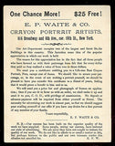 EPHEMERA AMERICANA WHIMSICAL ART: 1800's FRAMED ANTIQUE VICTORIAN ADVERTISING TRADE CARD: Waite & Co Crayon Portraits, Parents looking on Daughter Sleeping with her Dog (DFPO2K) ARTIST HAND PAINTED FRAME DESIGNER COLLECTOR COLLECTIBLE WALL DÉCOR UNIQUE
