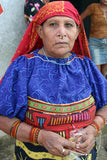 Kuna Indian Folk Art Blouse Mola blouse Panel from San Blas Islands, Panama. Hand-stitched Textile Applique: Parrot & Coconut Palms Motif 15.25" x 12.25" (55B)