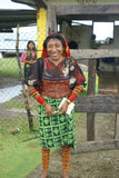 1980's Kuna Indian  Mola from San Blas Island, Panama. Detailed Abstract Traditional Art Hand Stitched Applique: Colorful Trousers Pants Britches, 19.75” x 14.25”(79A)