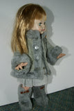 Vintage 1960 14" Vogue Littlest Angel Doll Girl + 22 pcs Unique Wardrobe: Raincoat Fur Coat & Boots, 6 dresses Undergarments Pantyhose Socks Shoes Pocket Book Slippers etc..
