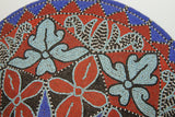 Vintage, Now Rare, Ceremonial Conical Coolie Sun Hat, Hand Beaded Minute Colorful Mosaic Motifs, Orchid, Leaves &  Lotus Flowers, Nassa Shells: 161A4, Collected in Sumatra, 1980’s but Older. Bride Price, Currency. 21” Tall Display Stand Included.