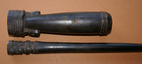 SUPERB RARE ANTIQUE MELANESIA MASSIM TROBRIAND ISLAND BETEL LIME POUNDER WITH PESTLE SET, GREAT PATINA, VERY LARGE, UNIQUE (EARLY 1900’S) BP3 13” LONG.