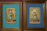 EPHEMERA AMERICANA WHIMSICAL ART: 1800's FRAMED ANTIQUE VICTORIAN ADVERTISING TRADE CARD: MILK-MAID BRAND SOLDIER TOT (DFPO1P) CUTE BABY BOY DESIGNER COLLECTOR COLLECTIBLE WALL DÉCOR UNIQUE