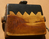 Rare Vintage Collectible Hand Carved Wood Traditional Tongal Tobacco Lime (Betel Quid Paraphernalia) Gem Box Container Carrier from remote Sumba Island, Indonesia.