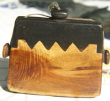 Rare Vintage Collectible Hand Carved Wood Traditional Tongal Tobacco Lime (Betel Quid Paraphernalia) Gem Box Container Carrier from remote Sumba Island, Indonesia.