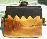 Rare Vintage Collectible Hand Carved Wood Traditional Tongal Tobacco Lime (Betel Quid Paraphernalia) Gem Box Container Carrier from remote Sumba Island, Indonesia.