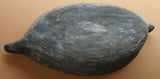 NEW GUINEA PRIMITIVE MUSEUM TRIBAL ART: LAKE CHAMBRI, OLD CERAMIC POTTERY FROM THE AIBOM PEOPLE: EARTHTONES SERVING  DISH  FOR SAGO , BETEL OR  GRUB, 16” x 7 1/2” COLLECTED IN THE LATE 1900’S