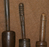 CHOICE BETWEEN 3 RARE ANTIQUE MELANESIA MASSIM TROBRIAND ISLAND BETEL LIME POUNDER WITH PESTLE SET, GOOD PATINA (EARLY 1900’S) BP19, 20 OR 21
