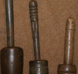 CHOICE BETWEEN 3 RARE ANTIQUE MELANESIA MASSIM TROBRIAND ISLAND BETEL LIME POUNDER WITH PESTLE SET, GOOD PATINA (EARLY 1900’S) BP19, 20 OR 21