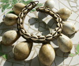 Rare Old Luba Ceremonial Albino Cowrie Shell, Nassa, Rattan Necklace from the Ngada Tribe, Flores Island, Indonesia. Collected in the late 1900's. Jai Dance FLO4