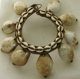 Rare Old Luba Ceremonial Albino Cowrie Shell, Nassa, Rattan Necklace from the Ngada Tribe, Flores Island, Indonesia. Collected in the late 1900's. Jai Dance FLO4