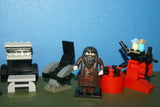 7 CUSTOM LEGO BUILDS, 2 NOW RARE (NEW) RETIRED LEGO MINIFIGURES, HAGRID hp111 & HARRY POTTER hp094 FROM SET 4738 “HAGRID’S HUT”, OUTDOOR LABORATORY, ELIXIR POT,  LOUNGE RECLINER, SEAT, COUCH, TABLE ETC… YEAR 2010, 86 PIECES TOTAL, ITEM 72.