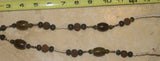 Unique Vintage Hand crafted Ethnic Amber & Glass Trade Beads, Rudhaccha Seeds Necklace with Buffalo Bone Hand Carved Pendant of Protective Ancestor Effigy for Good Luck, Health & Prosperity, Borneo Kalimantan, Indonesia NECK19 + 1 Coconut necklace.