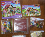 Now Rare Retired LEGO Friends, Kit 3189. (414 PIECES) Heartlake Stables: Barn with 2 Minifigures, 2 horses, Cat, Frog, Practice Jumps, Helmets, Saddles & Plenty of Accessories (Age: 6 - 12 years) Manuels & Box Included YEAR 2012