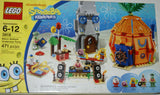 NOW RARE RETIRED LEGO Spongebob Squarepants 3818: Bikini Bottom Undersea Party with 2 Buildings & 5 minifigures: Spongebob Patrick Mrs Puff Gary Squidward, DJ Table, Speakers, Merry-Go-Round, Balloons & Accesssories + Box & manuals (471 pieces) Year 2012