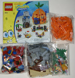 NOW RARE RETIRED LEGO Spongebob Squarepants 3818: Bikini Bottom Undersea Party with 2 Buildings & 5 minifigures: Spongebob Patrick Mrs Puff Gary Squidward, DJ Table, Speakers, Merry-Go-Round, Balloons & Accesssories + Box & manuals (471 pieces) Year 2012