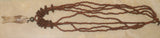 4 Strands Unique Earthtones Hand crafted Ethnic Glass Trade Beads Necklace with Buffalo Bone Hand Carved Pendant of Fish, Zodiac Pisces, Borneo Kalimantan, Indonesia NECK41