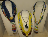 Rare Tribal Ethnic Dayak Iban Tribe Talisman Necklace: Antique Hand Crafted Magical Lukut Sekala , Old Trade Glass Beads, Amber beads, Stone Bead, Chinese Coins, collected in 1980’s Borneo Aristocrat Owner, Indonesia. NB3