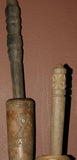 CHOICE BETWEEN 2 RARE ANTIQUE MELANESIA MASSIM TROBRIAND ISLAND BETEL LIME POUNDER WITH PESTLE SET, SOME PATINA, MOTHER OF PEARL (MID 1900’S) BP12 OR BP13