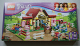 Now Rare Retired LEGO Friends, Kit 3189. (414 PIECES) Heartlake Stables: Barn with 2 Minifigures, 2 horses, Cat, Frog, Practice Jumps, Helmets, Saddles & Plenty of Accessories (Age: 6 - 12 years) Manuels & Box Included YEAR 2012
