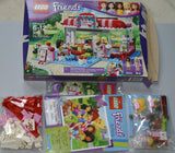 NOW RARE RETIRED LEGO Friends Kit 3061 City Park Café Complete with 2 Minifigures & Many Accessories, Cash Register, Money, Pots & Pans, Outdoors Dining, Instructions’ Booklets, box, built once. Year 2012 (222 Pieces)