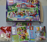 NOW RARE RETIRED LEGO Friends Kit 3061 City Park Café Complete with 2 Minifigures & Many Accessories, Cash Register, Money, Pots & Pans, Outdoors Dining, Instructions’ Booklets, box, built once. Year 2012 (222 Pieces)